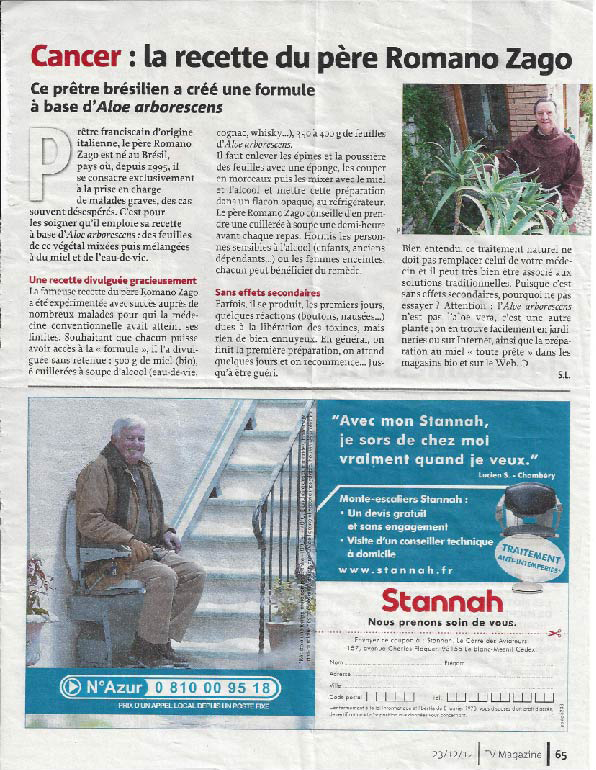 Tv magazine aloe arborescens